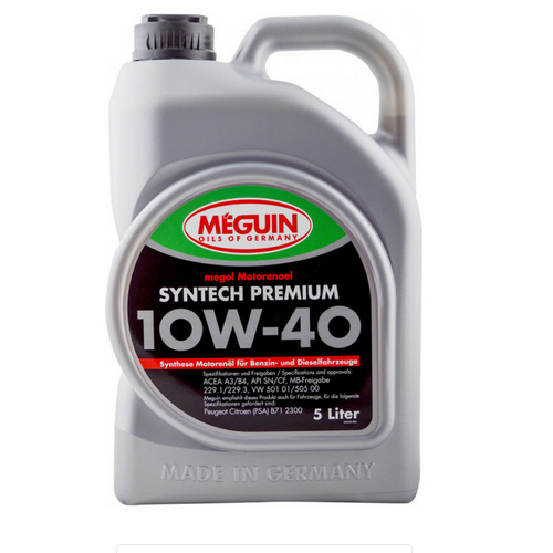 Моторне масло MEGUIN SYNTECH PREMIUM  SAE 10W -40 (5л) - фото, зображення